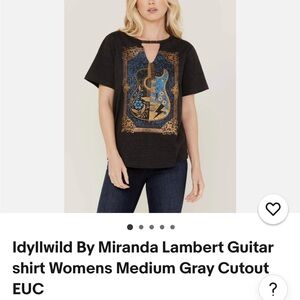 Idyllwind Black and Blue Cutout Short Sleeve Tee